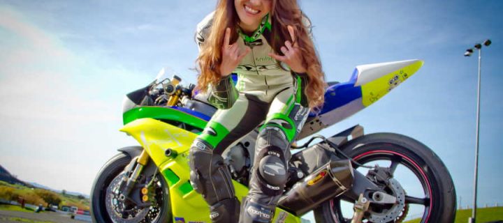 How can a female become a professional motorcycle racer?